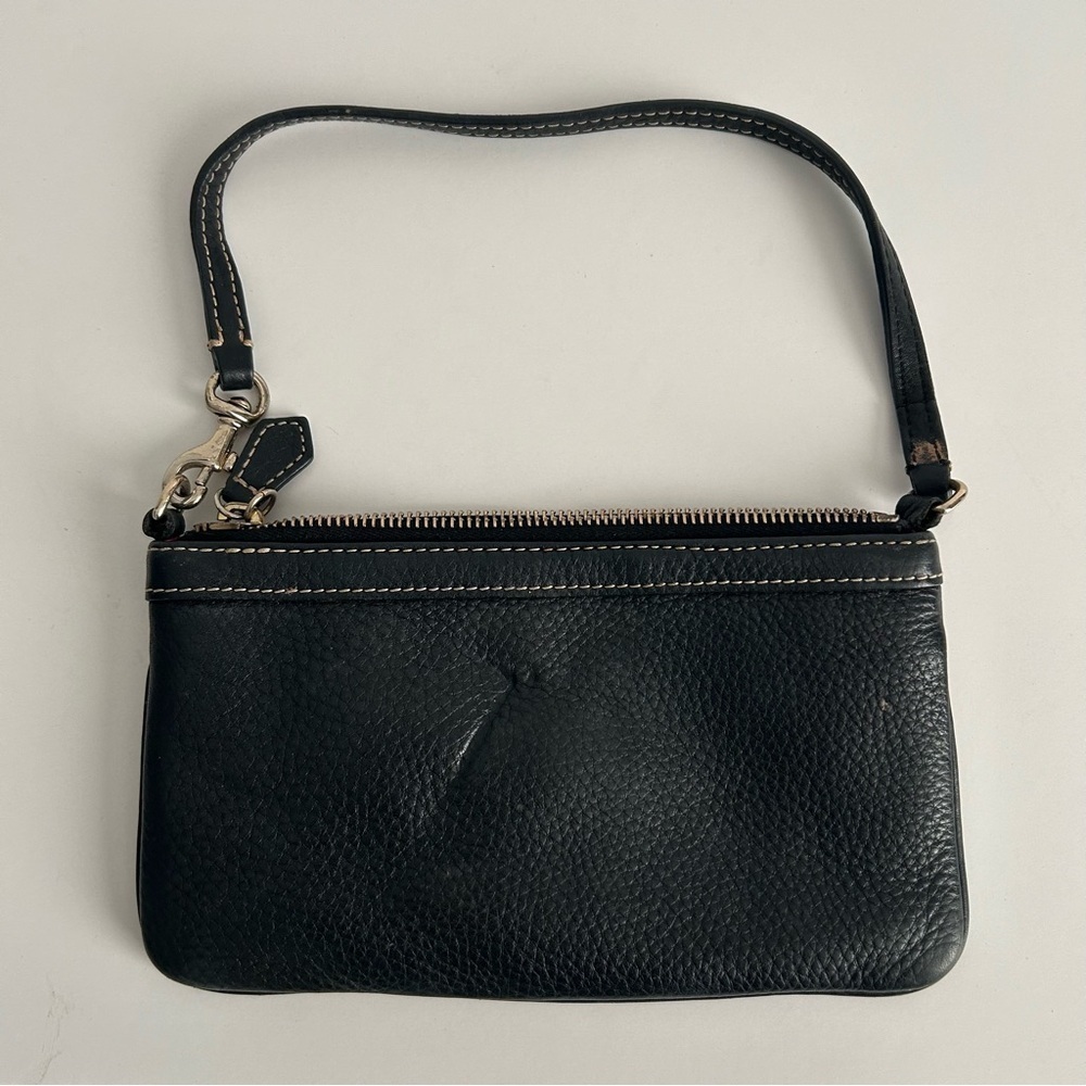 Vintage Dooney & Bourke Pebbled Leather Wristlet - Picture 2 of 7